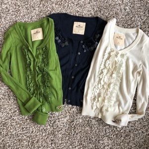 Bundle of 3 hollister sweater cardigans